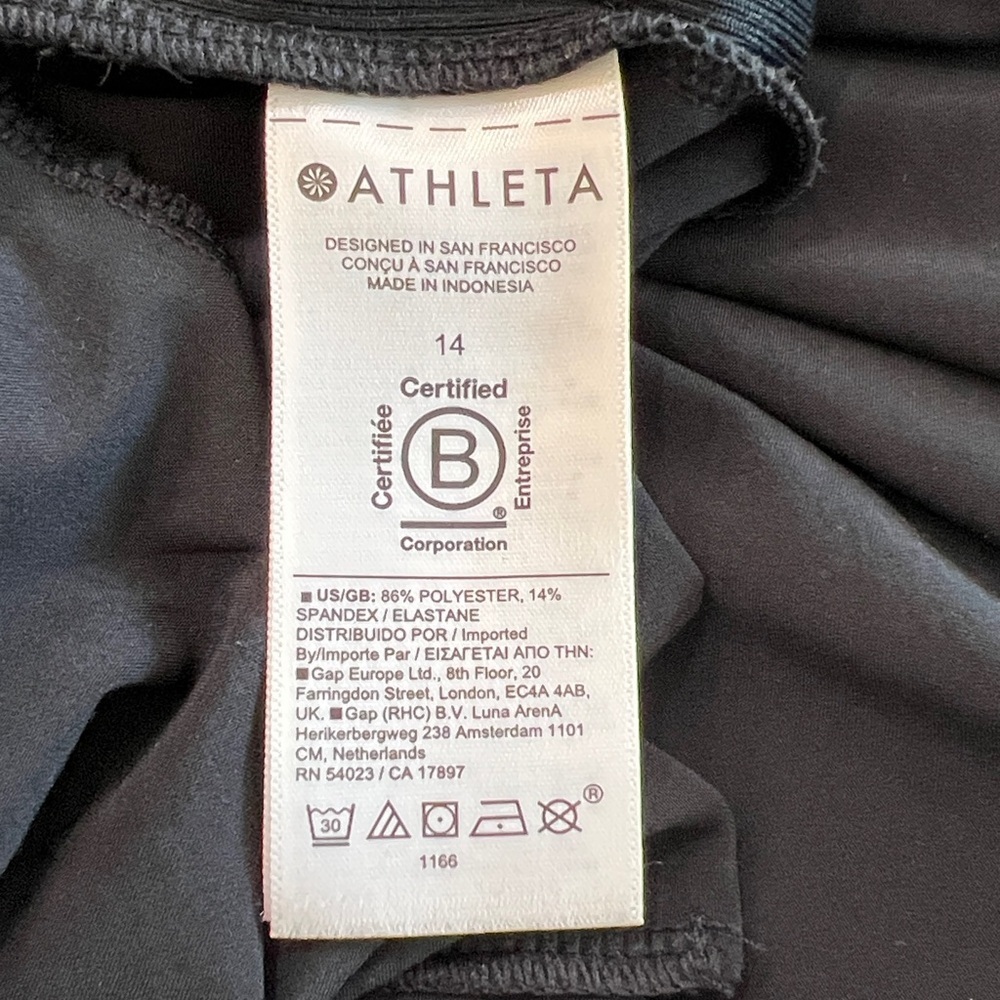 Athleta Brooklyn Ankle Pant Black Featherweight Stretch Size 14 - Picture 10 of 12